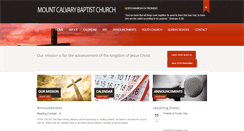 Desktop Screenshot of mt-calvarybaptist.com