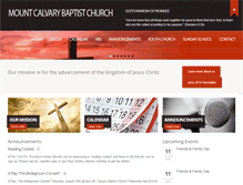 Tablet Screenshot of mt-calvarybaptist.com